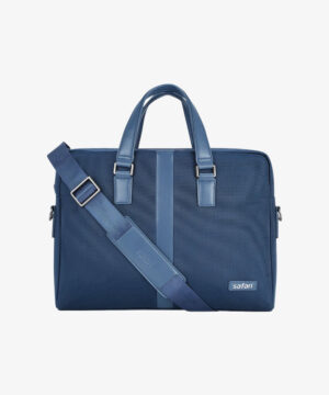 Safari Crest Messenger Bag With Dual Compartments - Blue